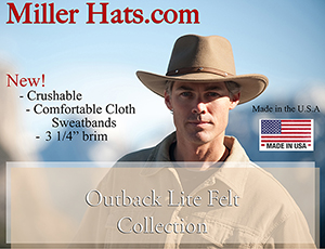 lite felt outback hats