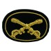 Style: 595S Small Crossed Saber Cavalry Embroidered Hat Badge