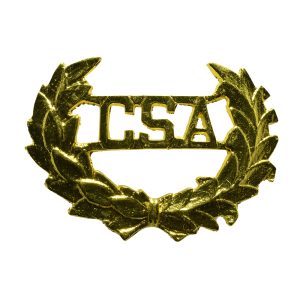 CSA Brass Insignias with Wreath for civil war hats and kepis