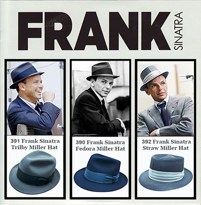 Frank Sinatra Fedora Hats by Miller