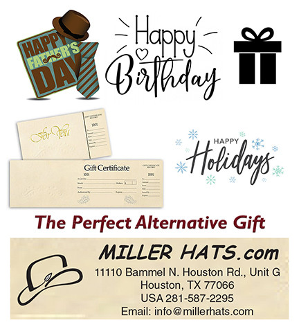Miller Hats Store Gift Certificate