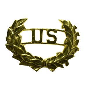 US Brass Insignias with Wreath for civil war hats and kepis
