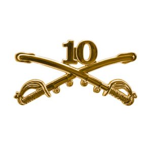 10th cavalry cross sabers insignia hat pin for military hats.
