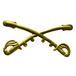 Cavalry Crossed Sabers Brass Insignia for civil war hats or caps