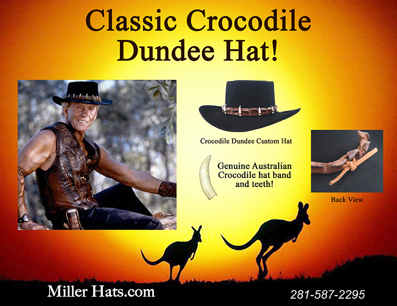 Crocodile Dundee Hat by Miller Hats