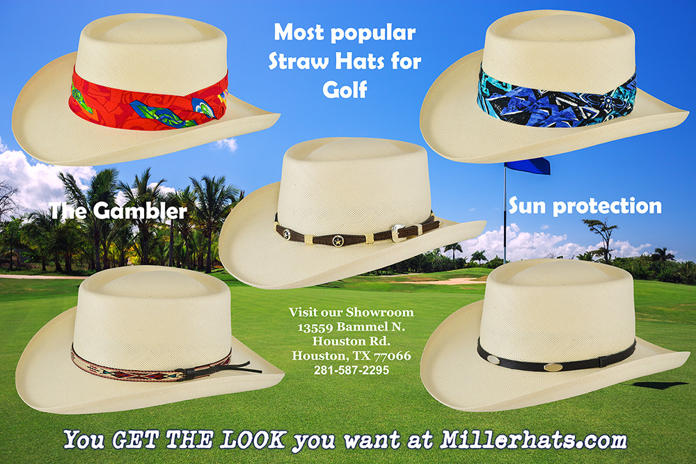 Gambler Straw Hats by Miller