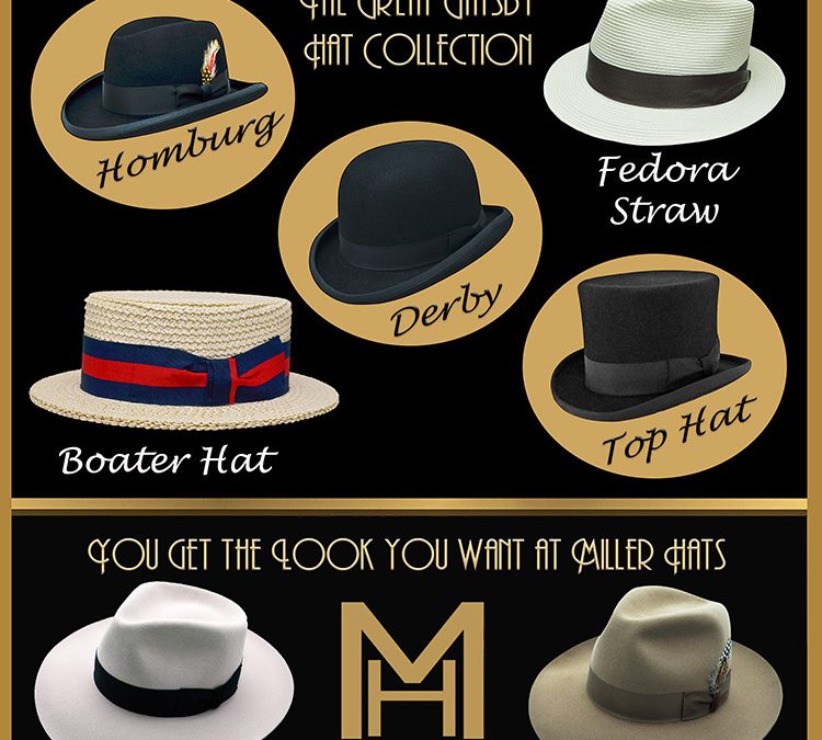 The Great Gatsby hats by Miller Hats