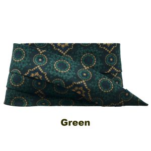 3 pleat green hat band in polyester