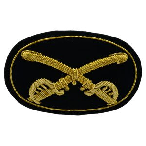 Cavalry Sabers Officers Embroidered Hat Badge in Large for Civil war Hats