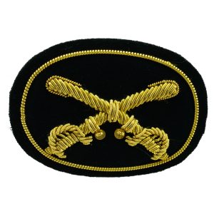 Cavalry Sabers Officers Embroidered Hat Badge in Large for Civil war Hats