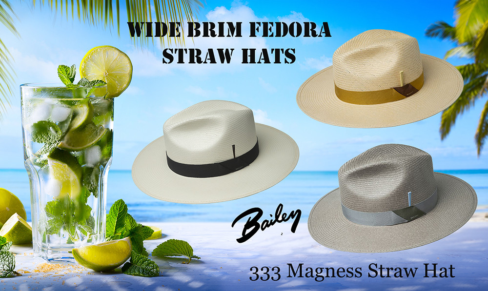 Wide Brim Fedora Hats by Miller
